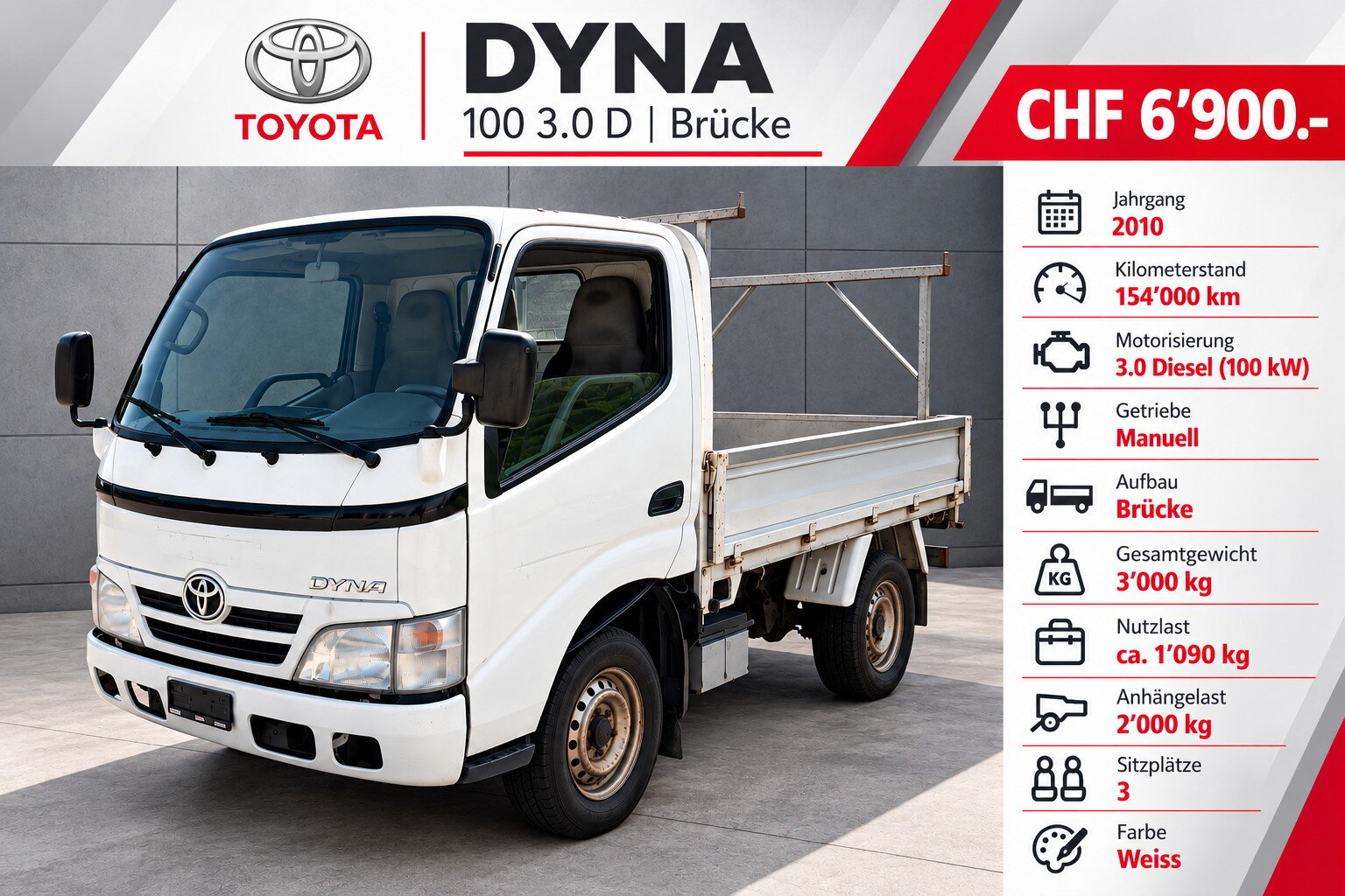 TOYOTA Dyna 100 3.0 D-4D