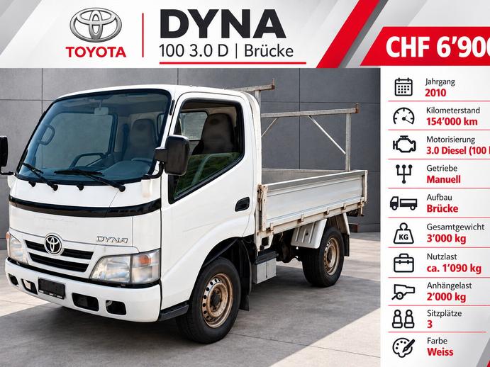 TOYOTA Dyna 100 3.0 D-4D, Diesel, Occasion / Utilisé, Manuelle
