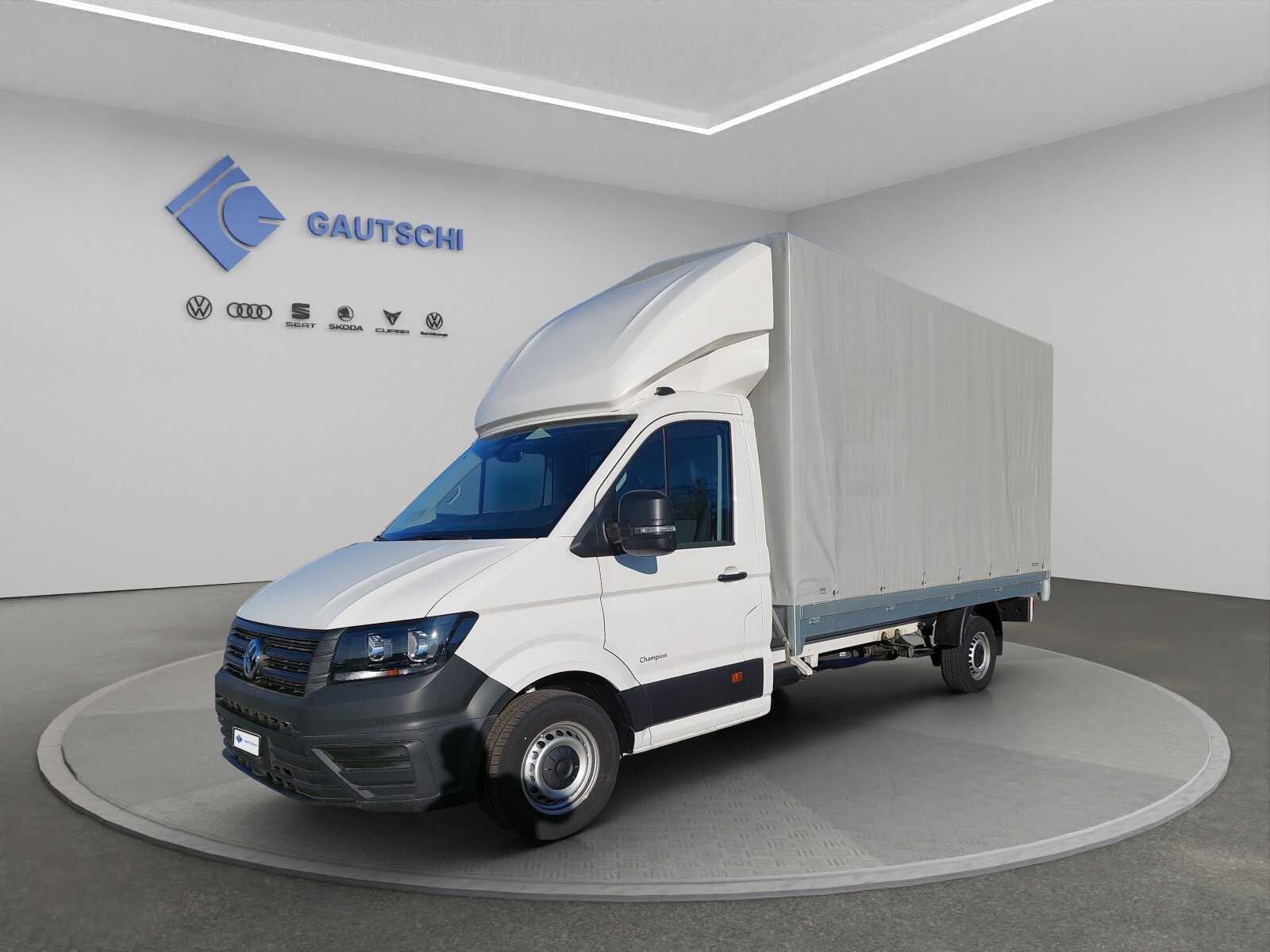 VW Crafter mit Brücke und Blachenverdeck