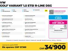 VW Golf Variant 1.5 eTSI R-Line DSG Panorama AHK, Mild-Hybrid Benzin/Elektro, Neuwagen, Automatik - 2