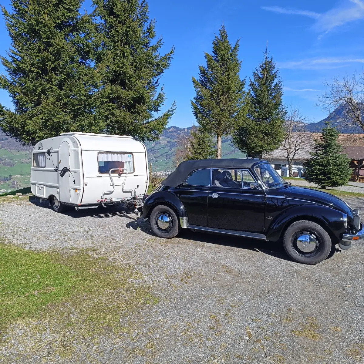 VW Käfer 1303 Cabrio mit Queck Wohnanhänger, Benzin, Occasion / Gebraucht, Handschaltung - 3