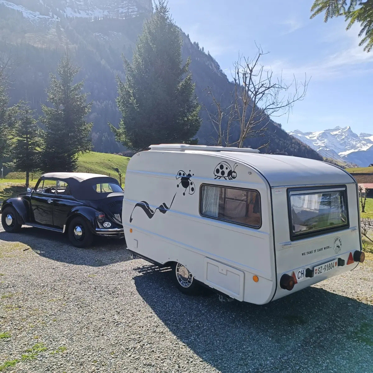 VW Käfer 1303 Cabrio mit Queck Wohnanhänger, Benzin, Occasion / Gebraucht, Handschaltung - 4