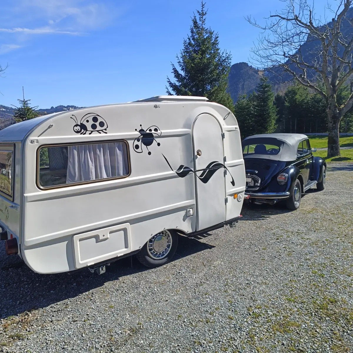 VW Käfer 1303 Cabrio mit Queck Wohnanhänger, Benzin, Occasion / Gebraucht, Handschaltung - 6