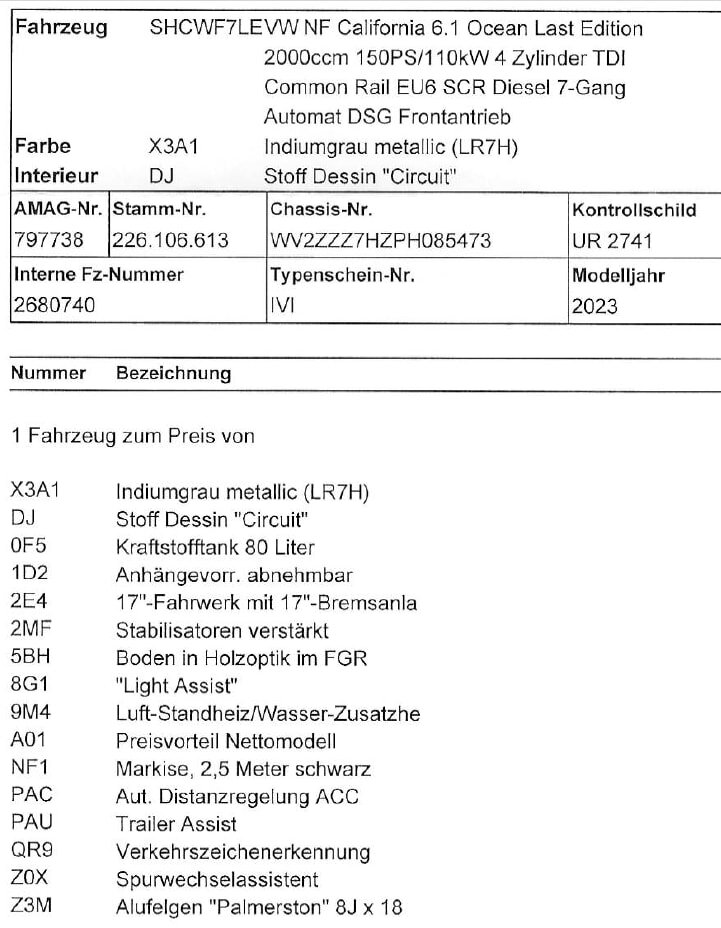 VW T6.1 California 2.0 TDI Ocean Last Edition DSG, Diesel, Occasioni / Usate, Automatico - 5